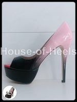 Escarpins peep-toe Loslandifen 43 talon 15cm plateau 5cm vin