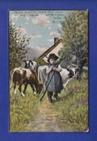 ENFANT - Jeune vacher - Vaches