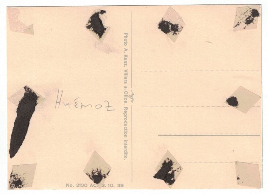 Cartoline postali: Huémoz, datée 1939 – Usato da Frauenfeld venduto da POML 1