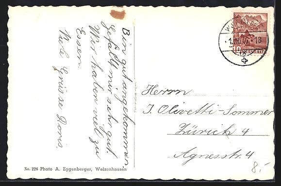 Cartoline postali: Wolfhalden, Sonder, Ortsansicht vom Berg – Usato da Berlin venduto da bartko-reher 1