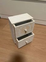 Mini-Kommode Schmuckkästchen Shabby-Chic 2 Schubladen