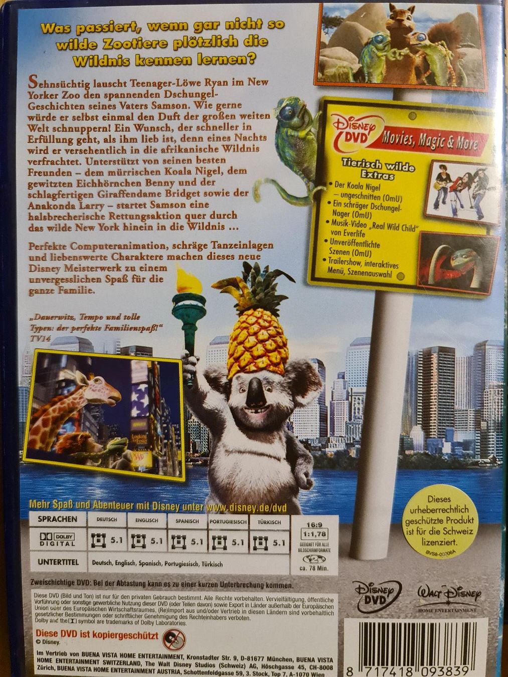 Tutti i DVDs: Tierisch wild – Usato da Dintikon venduto da Vexi 1