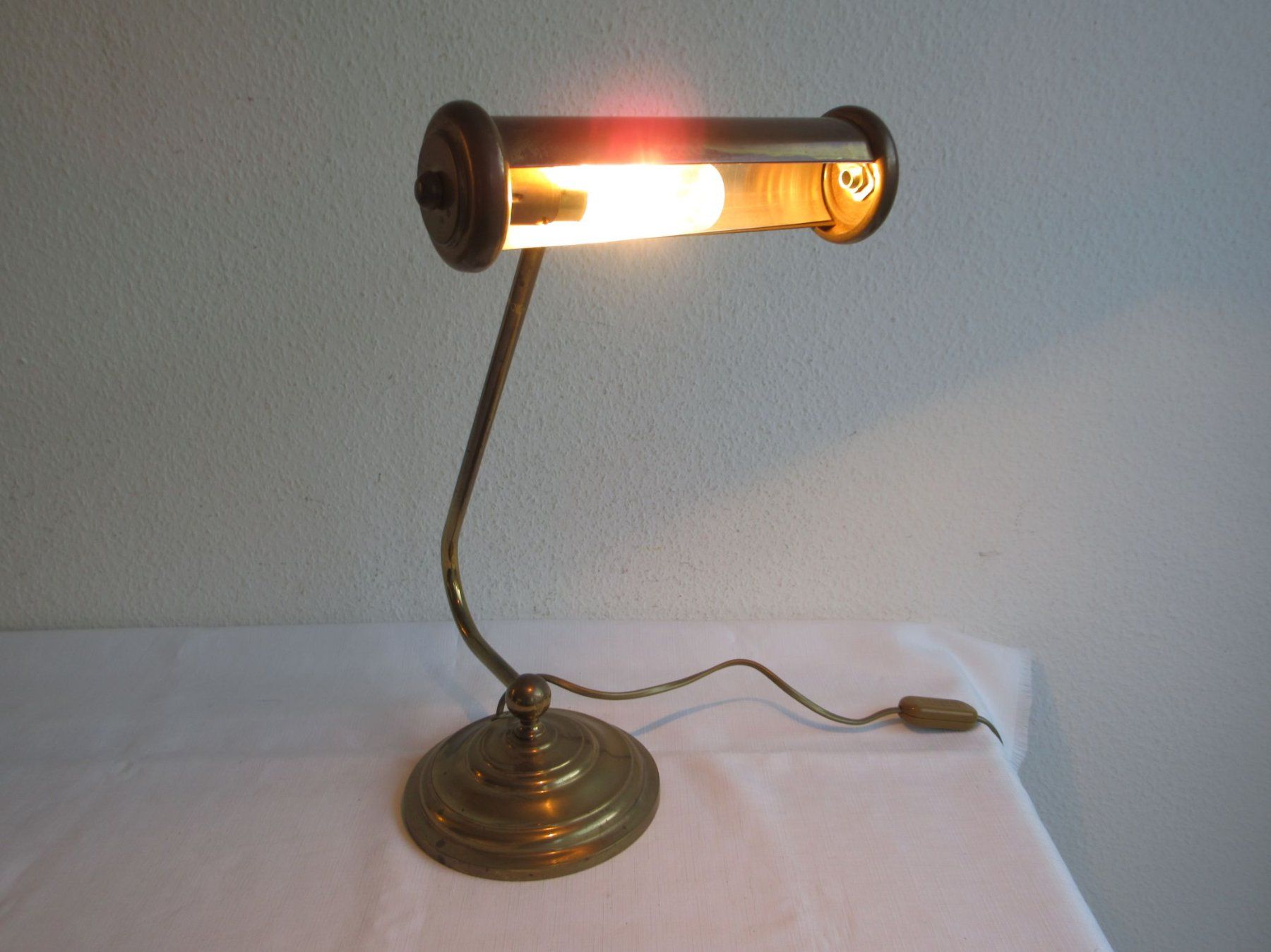 Lampade: Messing Tischlampe, Bankerlampe – Usato da Binningen venduto da Oldfashion 6