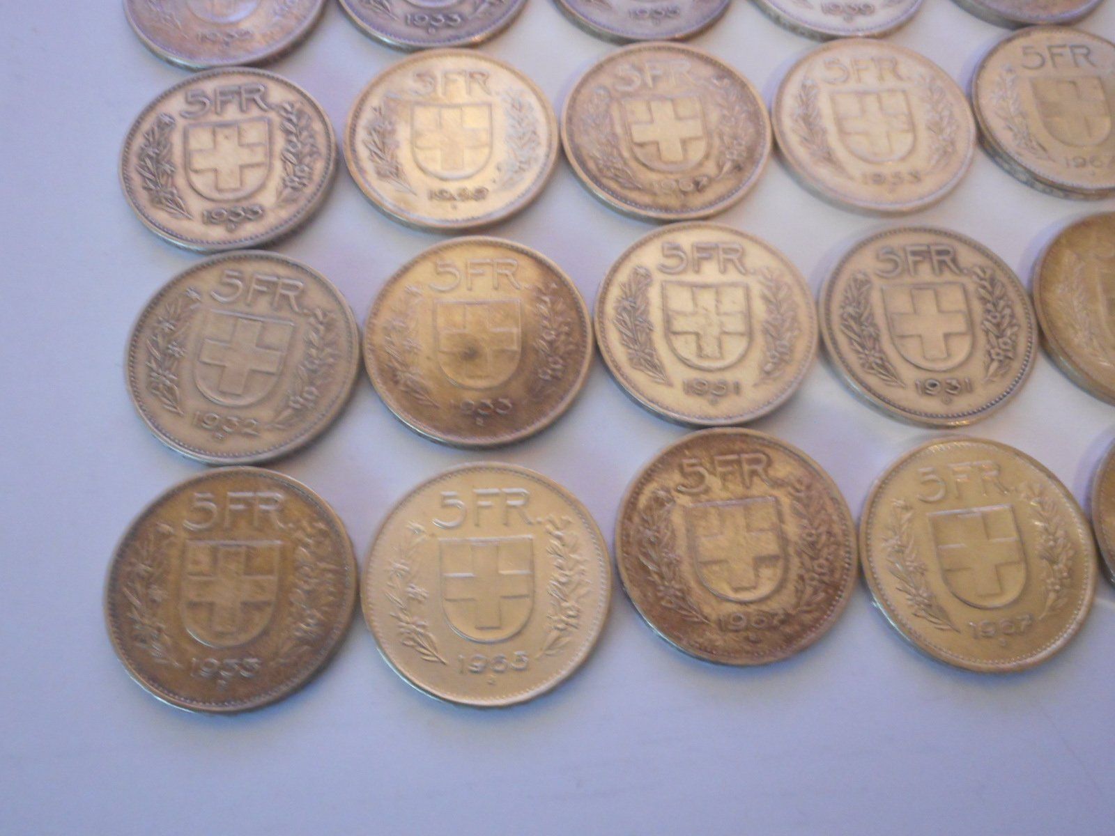 Tutti le monete: 20  x 5 Fr. silber  div. Jahrgänge – Usato da Kriegstetten venduto da pizlad2010 3