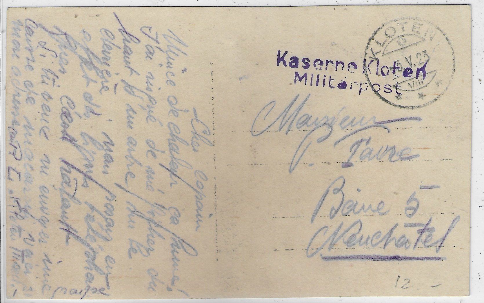 Cartoline postali: Kloten - Artillerie-Kaserne – Usato da Ettingen venduto da Kartenplanet 1