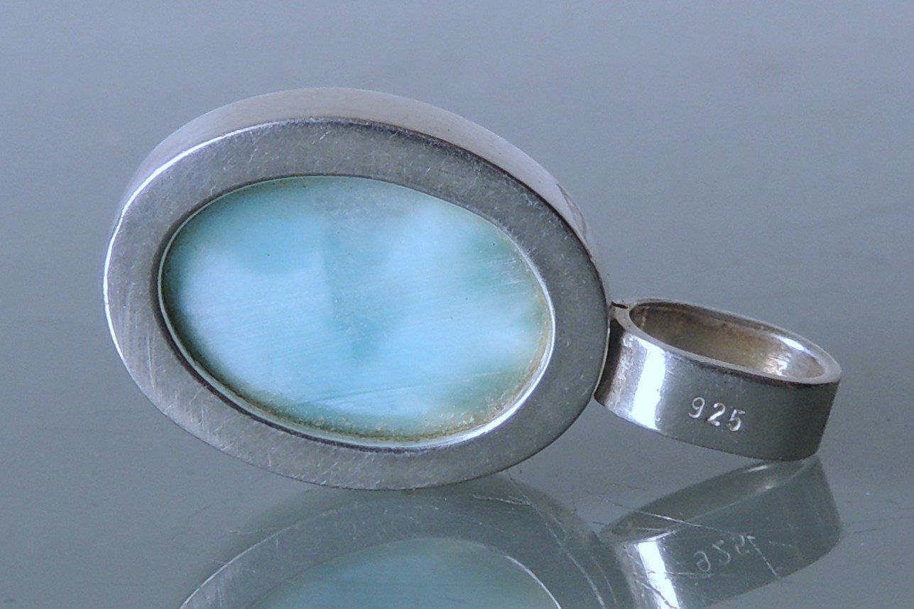 Ciondoli: Larimar Silber 925 Anhänger 30 mm – Usato da Waldenburg venduto da schaller707 4
