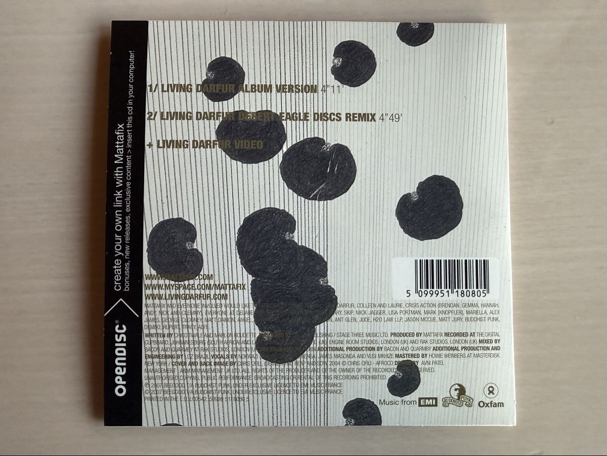 CD: Mattafix - Living Darfur CD Single – Usato da Oberried Brienz venduto da Chyara 1
