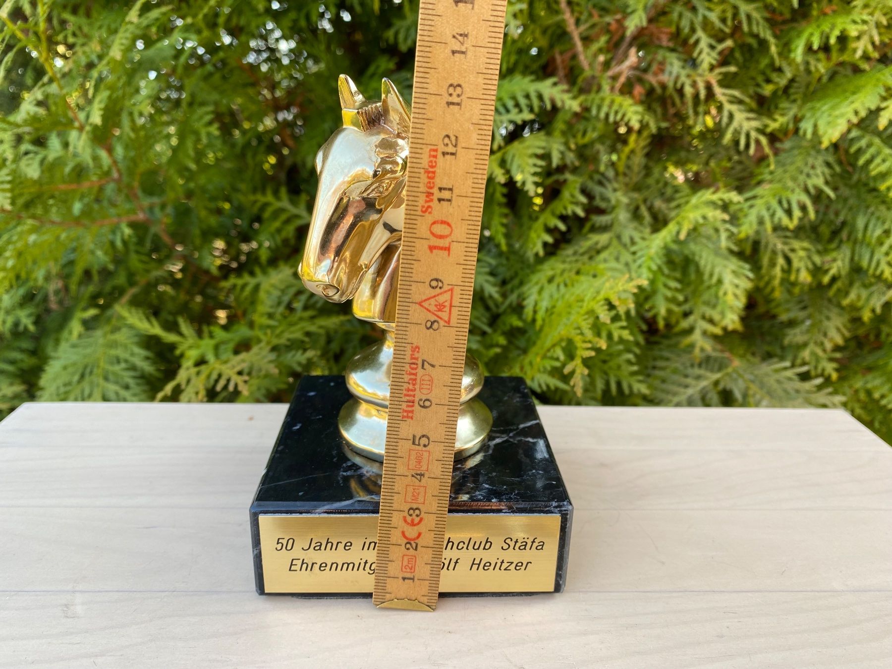 Statuette: schöne Schachfigur auf Marmorsockel – Usato da Feldbach venduto da Fea1 9