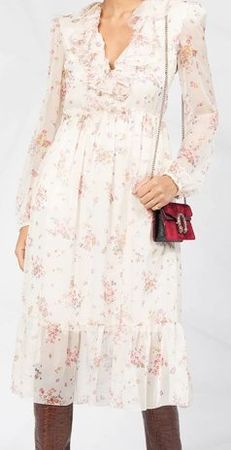 Philosophy Di Lorenzo Serafini Floral Ruffle Kleid Dress 🩵