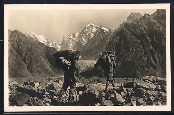 Cartoline postali: Kaukasusexpedition, Abmarsch vom Dych-su – Usato da Berlin venduto da bartko-reher