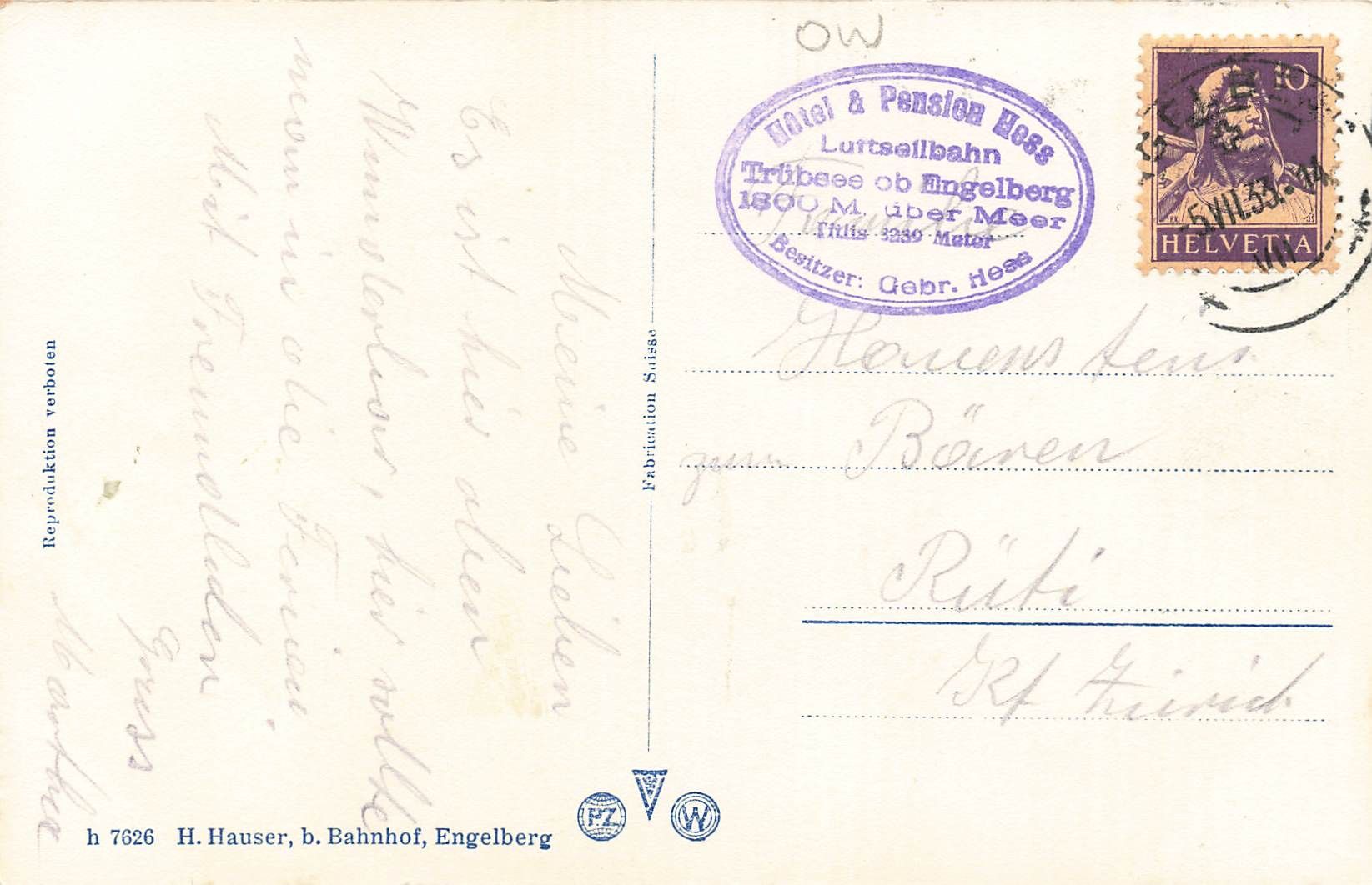 Cartoline postali: Schwebebahn engelberg trubsee – Usato da Biasca venduto da Blenio71 1