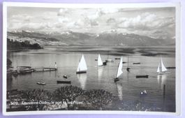 Lausanne-Ouchy, le port et les Alpes