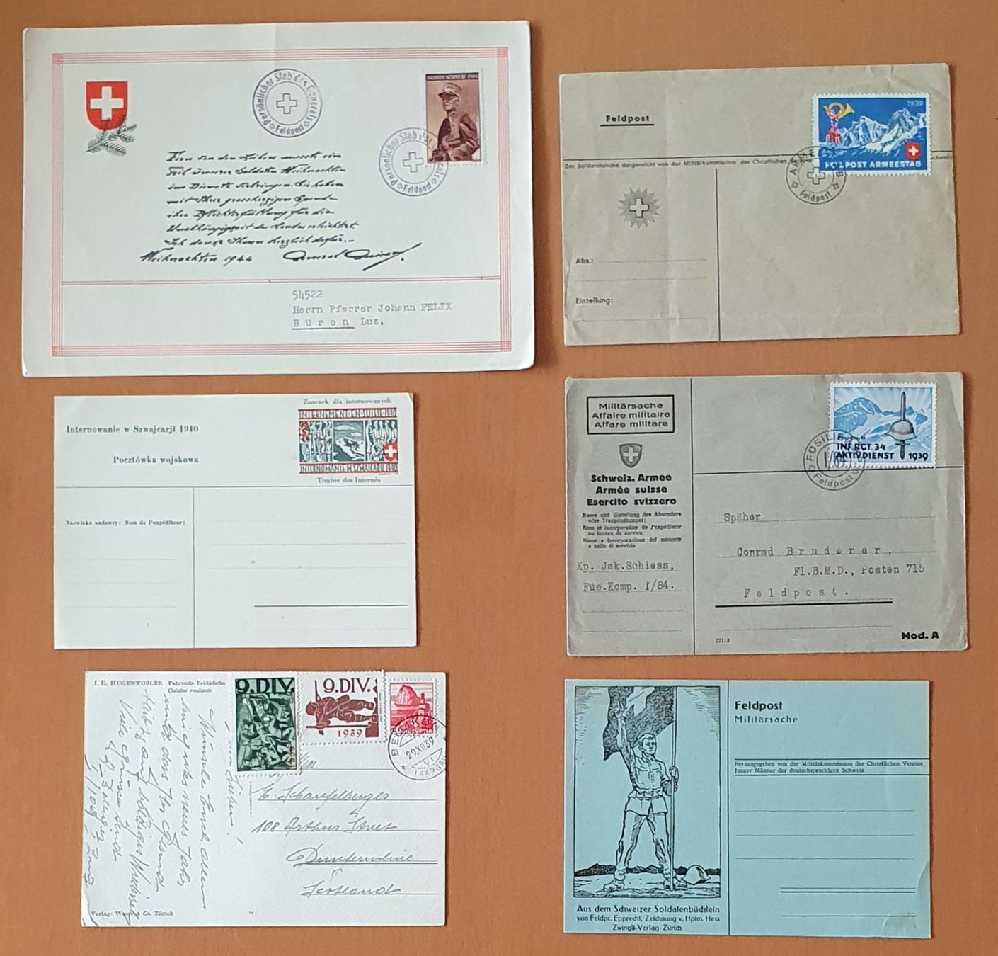 Alle Briefmarken: 6 Belege Soldatenmarke – Gebraucht aus Kreuzlingen von Rschweiz1