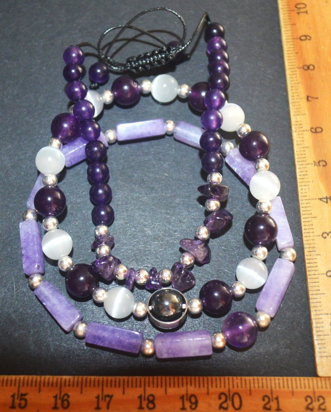 Sonstiger Schmuck: Armband Set B-374 – Amethyst Set 3 Stück – 19cm elastisch – Neu und originalverpackt aus Goldiwil (Thun) von han_v5b7 1