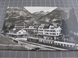 AK Grindelwald mit Bahnhof und Zug