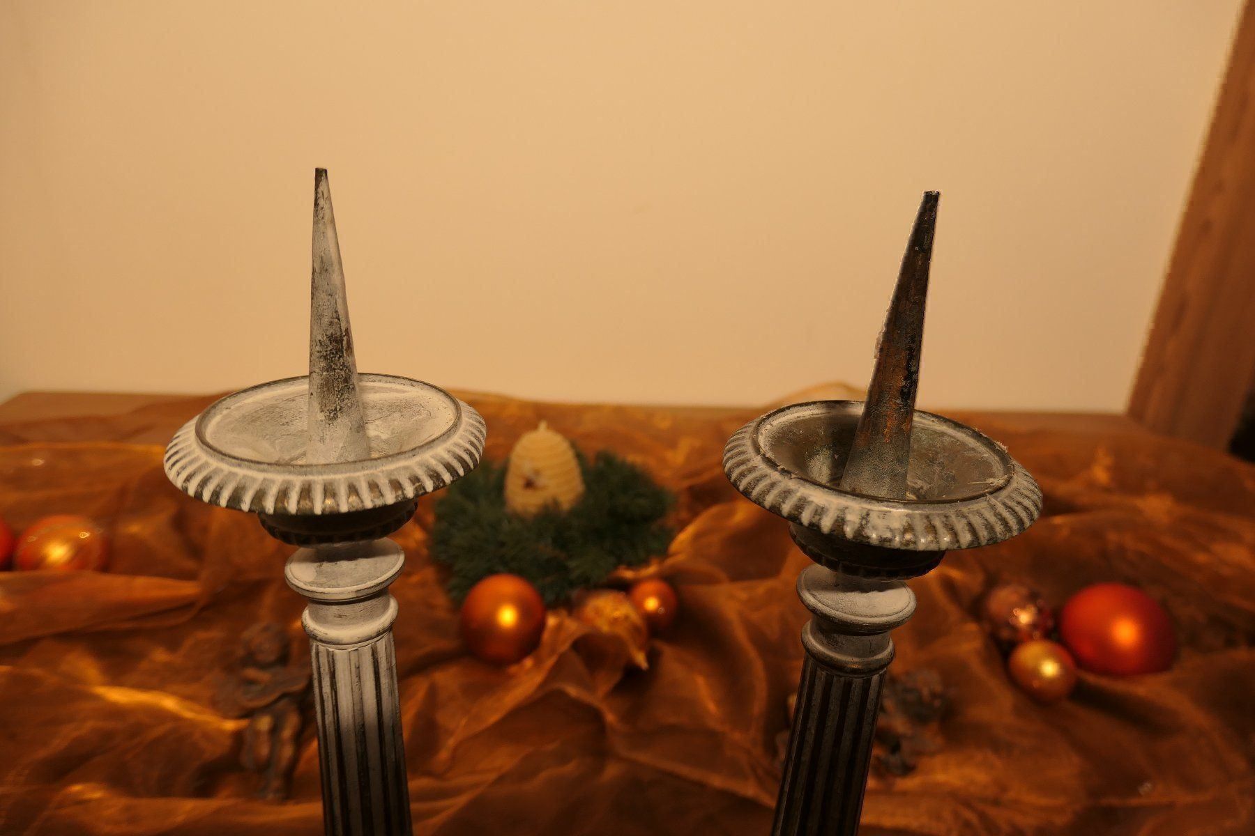 Portacandele: 1 Paar schöne Kerzenständer Messing – Usato da Fürstenaubruck venduto da PizBeverin2018 4