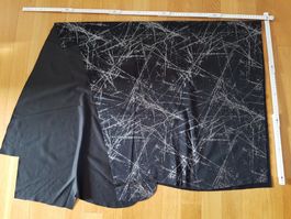 Stoffrest zum Basteln stabiler Samt schwarz/silber