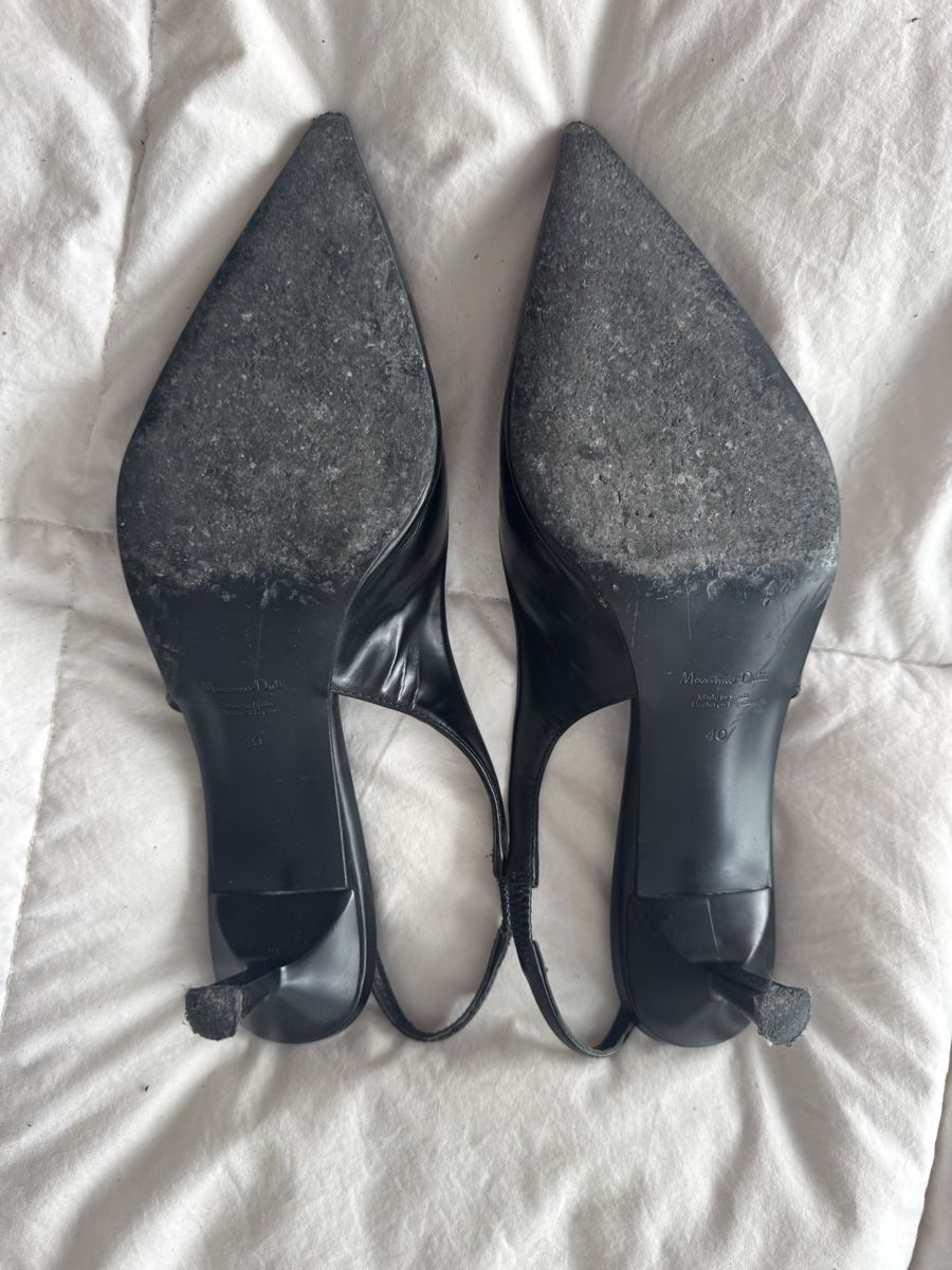 Massimo Dutti Scarpe da donna: Escarpins Massimo Dutti en cuir noir - Taille 40 - Été – Usato da Genève venduto da lejardindesvetements 3