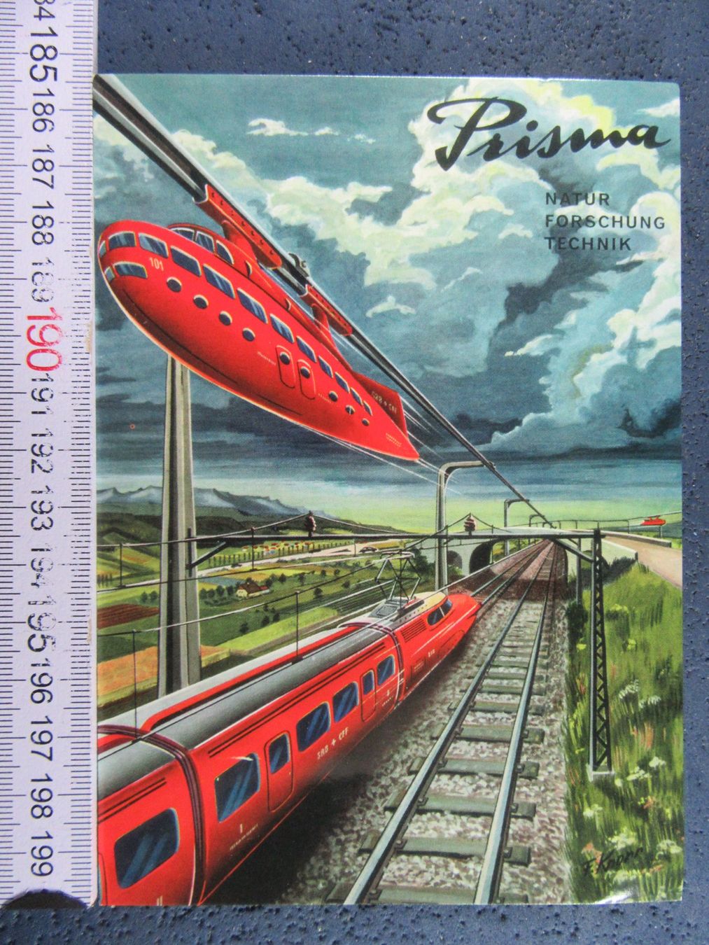 Cartoline postali: BAHN SCHWEIZ SBB-WERBE-AK "PRISMA"REPRO 1947 VISION BAHN2000 – Usato da Ettingen venduto da Hausi4711