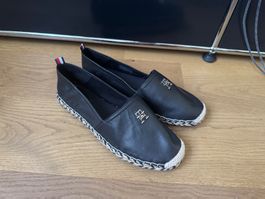 Tommy Hilfiger Damen Leder Espadrille Gr. 40 NP109 (NEU)