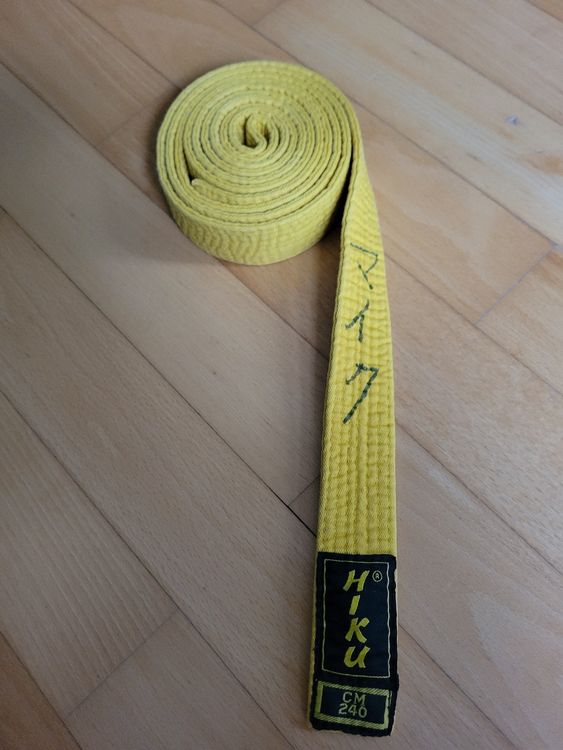 Kamikaze Karate Gürtel Kinder - Gelb/Orange 240cm Baumwolle