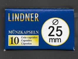 Lindner 10er Pack Münzkapseln 25 mm