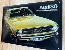 Blechschild 3D-AUDI 80 NEUE LEISTUNGSKLASSE