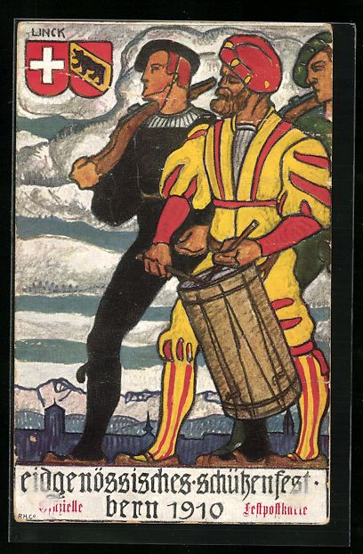 Cartoline postali: Bern, Eidgenössisches Schützenfest 191 – Usato da Berlin venduto da bartko-reher