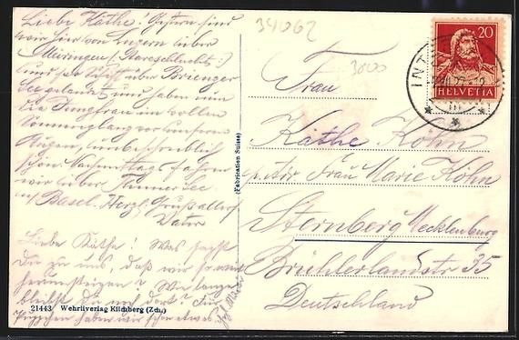 Cartes postales: Interlaken /Berner Oberland, Teilansicht – D'occasion à Berlin par bartko-reher 1
