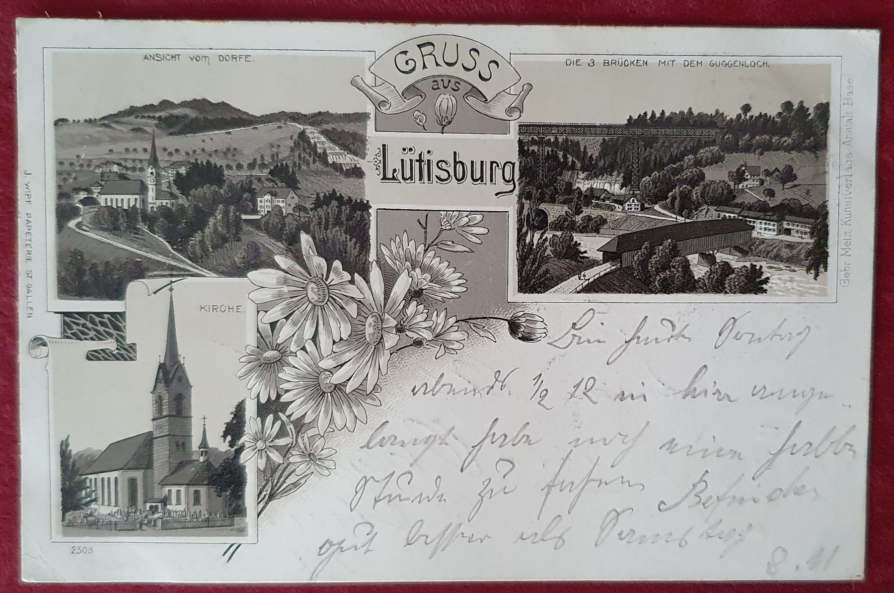 Cartoline postali: Gruss aus Lütisburg 1901 – Usato da Kreuzlingen venduto da Rschweiz1