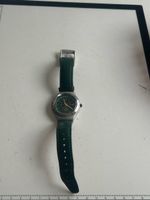 Swatch Irony Aluminium Uhr Gruen Lederarmband (S18)