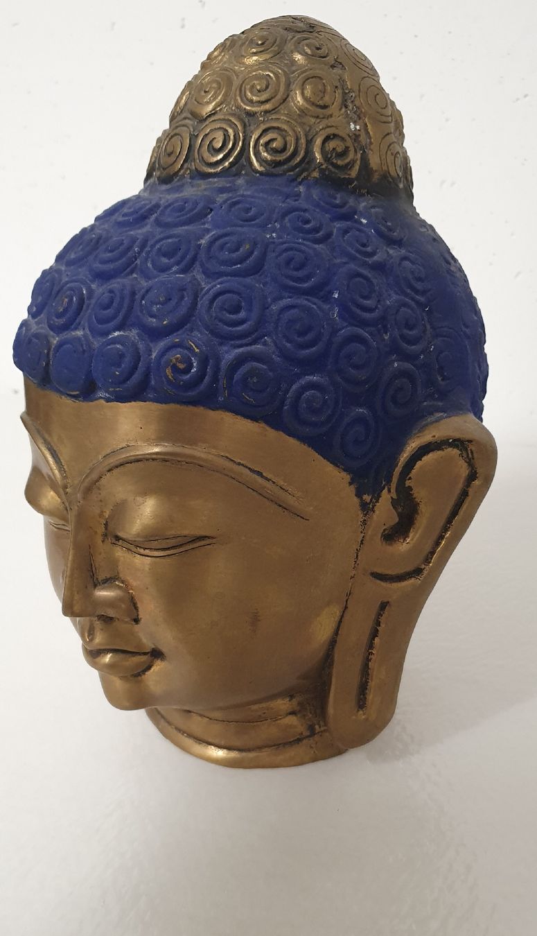 Skulpturen & Statuen: Buddah  Kopf Statue Bronce – Gebraucht aus Greppen von hploetscher