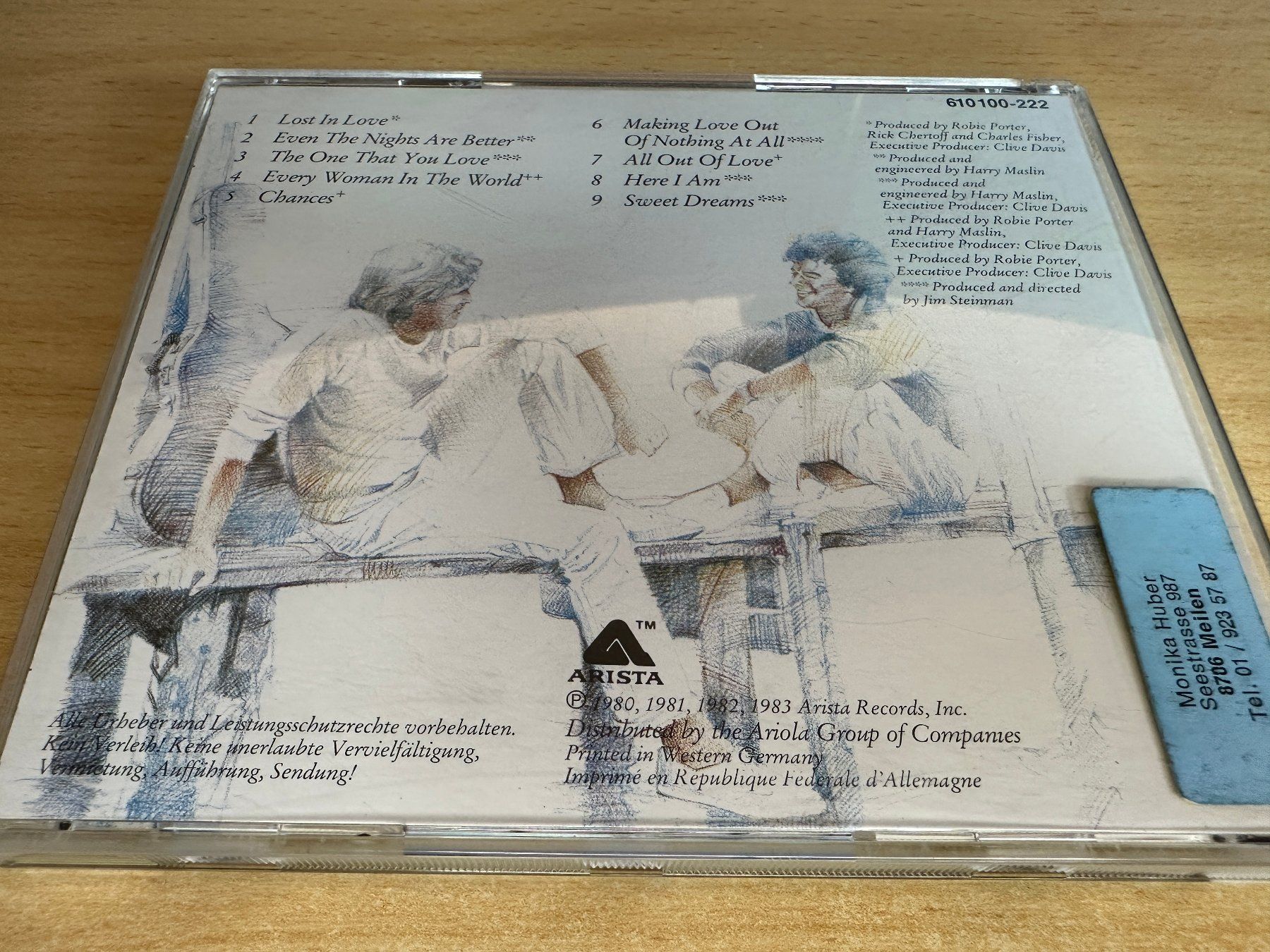 CD: Air Supply – Greatest Hits – Usato da Rikon im Tösstal venduto da Alpenmutz 1