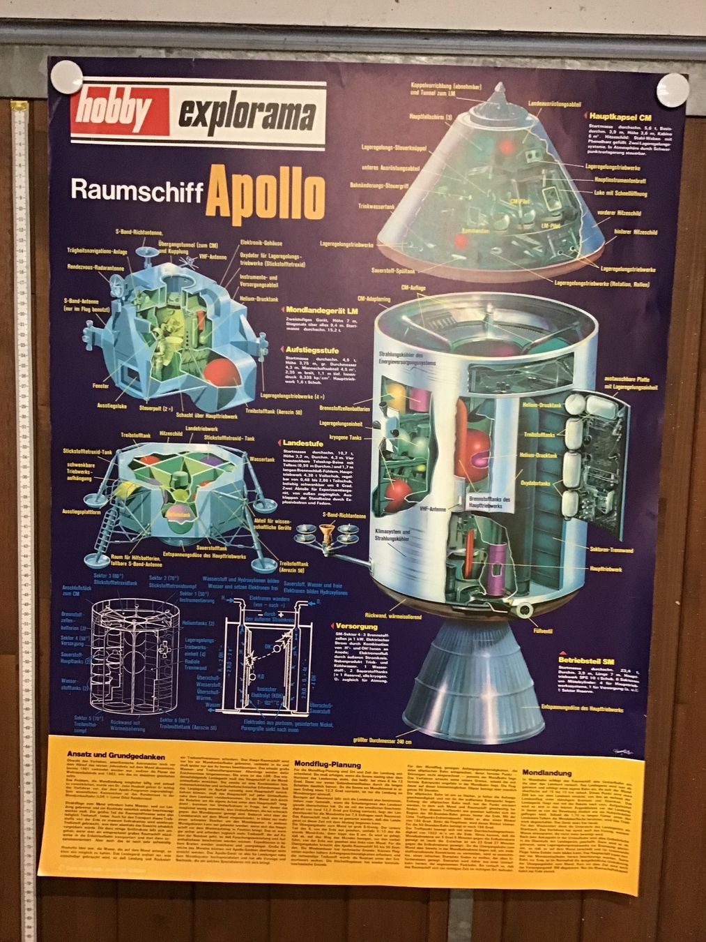 Foto & Immagini: Vintage Poster: "Raumschiff Apollo" Explorama – Usato da Männedorf venduto da Modell-Spezialisten