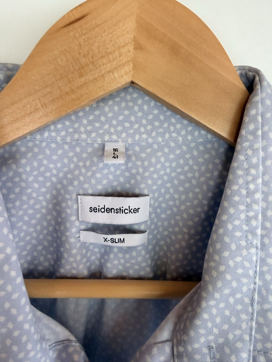 Camicie: Seidensticker Hemd hellblau gemustert Grösse 41 X-Slim – Usato da Sagogn venduto da wer_s9hk 1