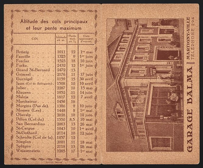 Autres collections & raretés: Klapp-Vertreterkarte Martigny, Garage Ba – D'occasion à Berlin par bartko-reher