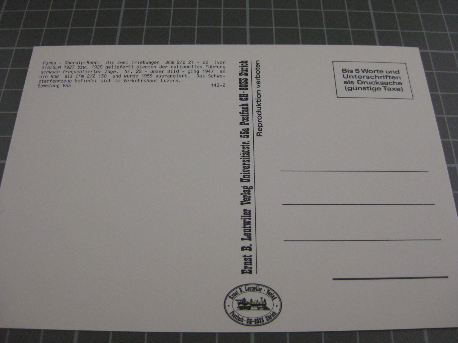 Cartoline postali: AK Dieseltriebwagen Oldtimer – Nuovo (secondo la descrizione) da Malters venduto da Marosko 1