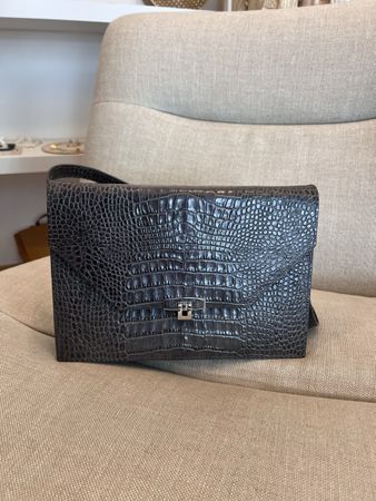 Crocodile style leather Bag