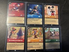 Disney Lorcana Karten - Micky Maus und co. 6er Set