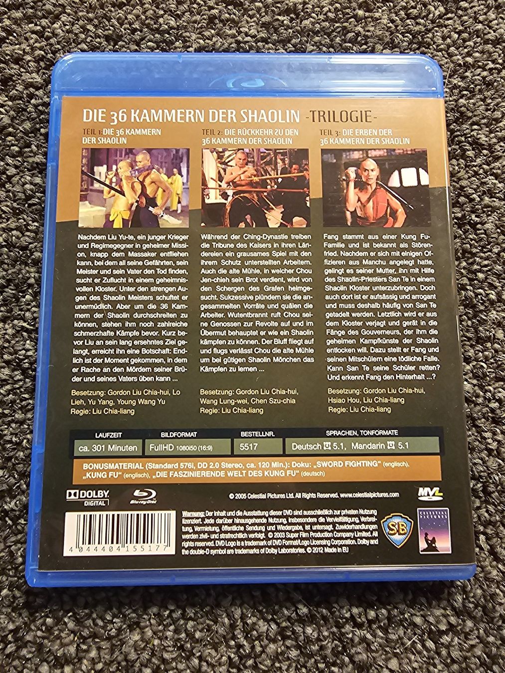 Tutti i DVDs: 36 Kammern der Shaolin Trilogie Blu-ray  – Usato da Ruswil venduto da jan_bxl5 1