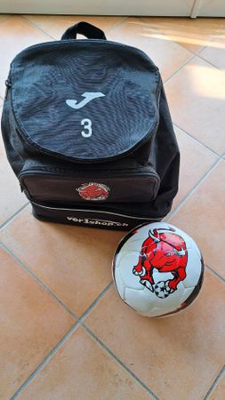 Fussball-Rucksack mit Ball, Top Zustand!