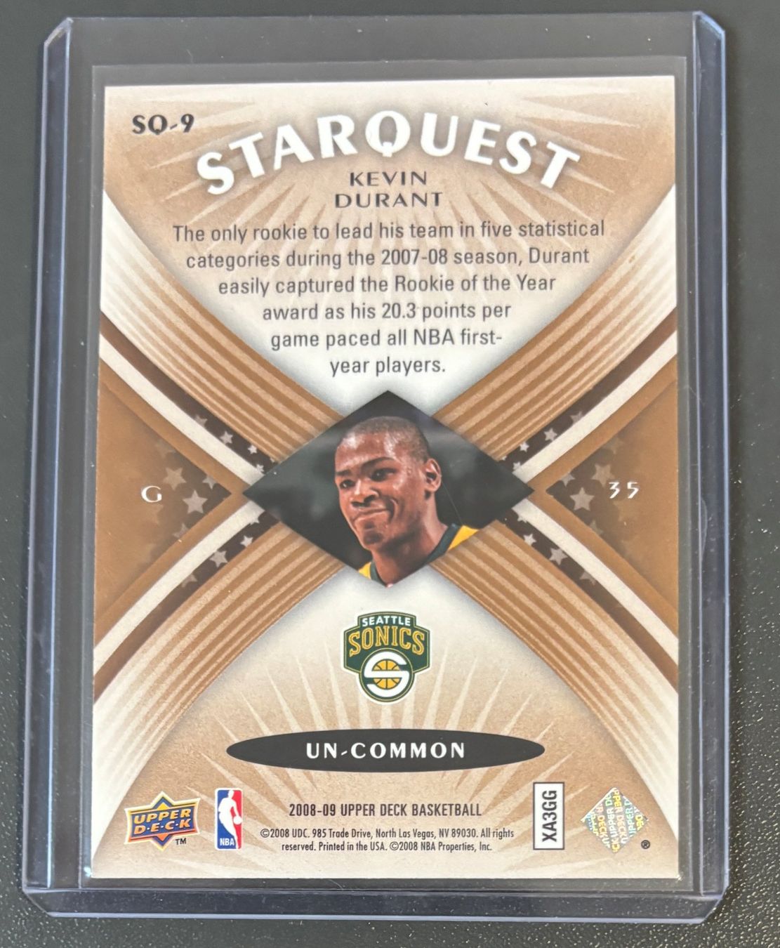 Nba Carte collezionabili: NBA Kevin Durant 2008 Upper Deck 2nd Year Starquest Sonics – Nuovo (secondo la descrizione) da Muri b. Bern venduto da winningloser 1