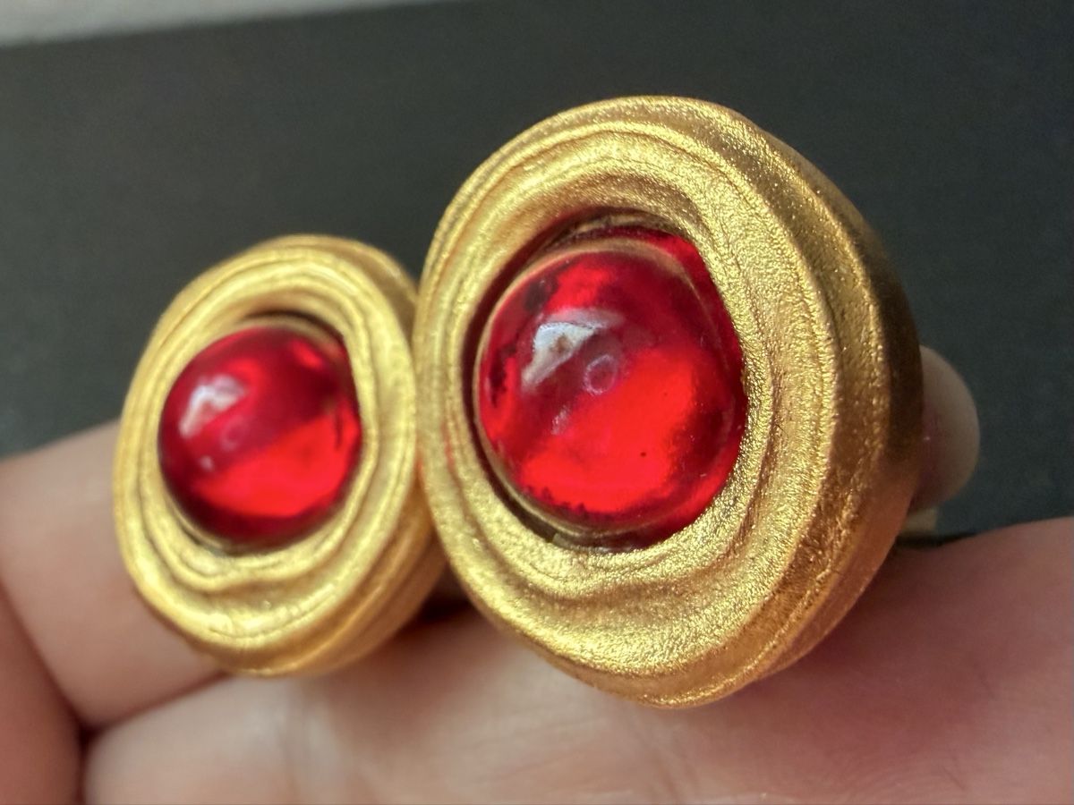 Orecchini pendenti & Orecchini a lobo: Vintage Ohrringe Clips Luxus Modeschmuck  – Usato da Lamone venduto da LaCantinaMagica 5