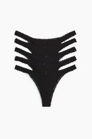 5er-Pack Baumwolltangas * L * schwarz