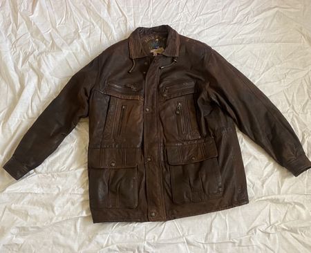 Lederjacke Herren Morena Gr. L Braun Vintage
