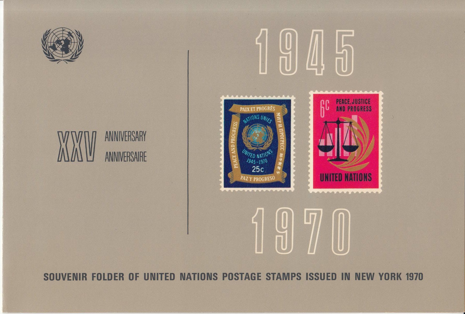 Tutti i francobolli: Uno New York Souvenir-Folder 1970 postfrisch – Usato da Bürglen TG venduto da StampGraf