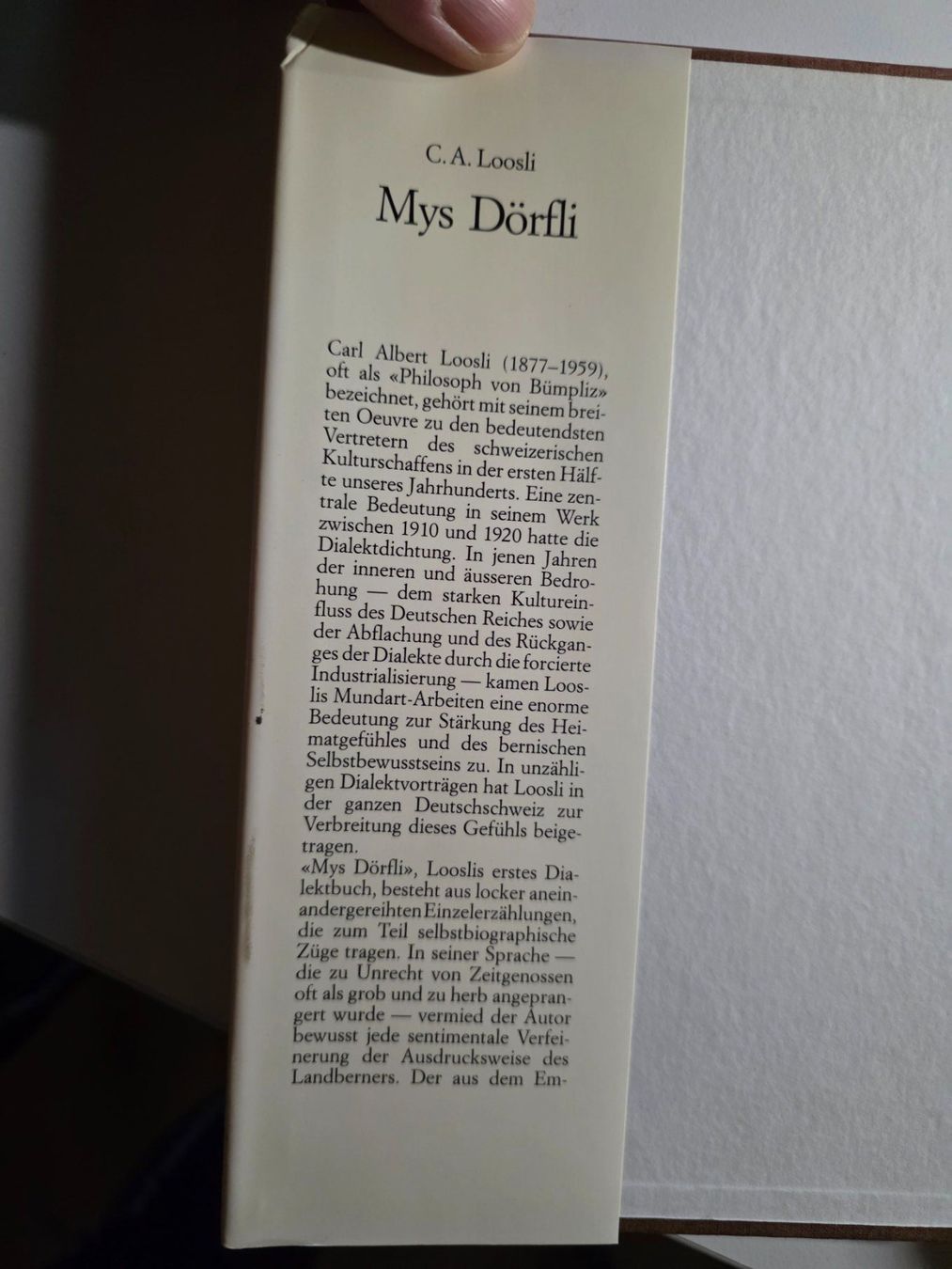 Libri: Mys Dörfli - C.A. Loosli - 1987 – Usato da Walterswil BE venduto da Lonitti 7