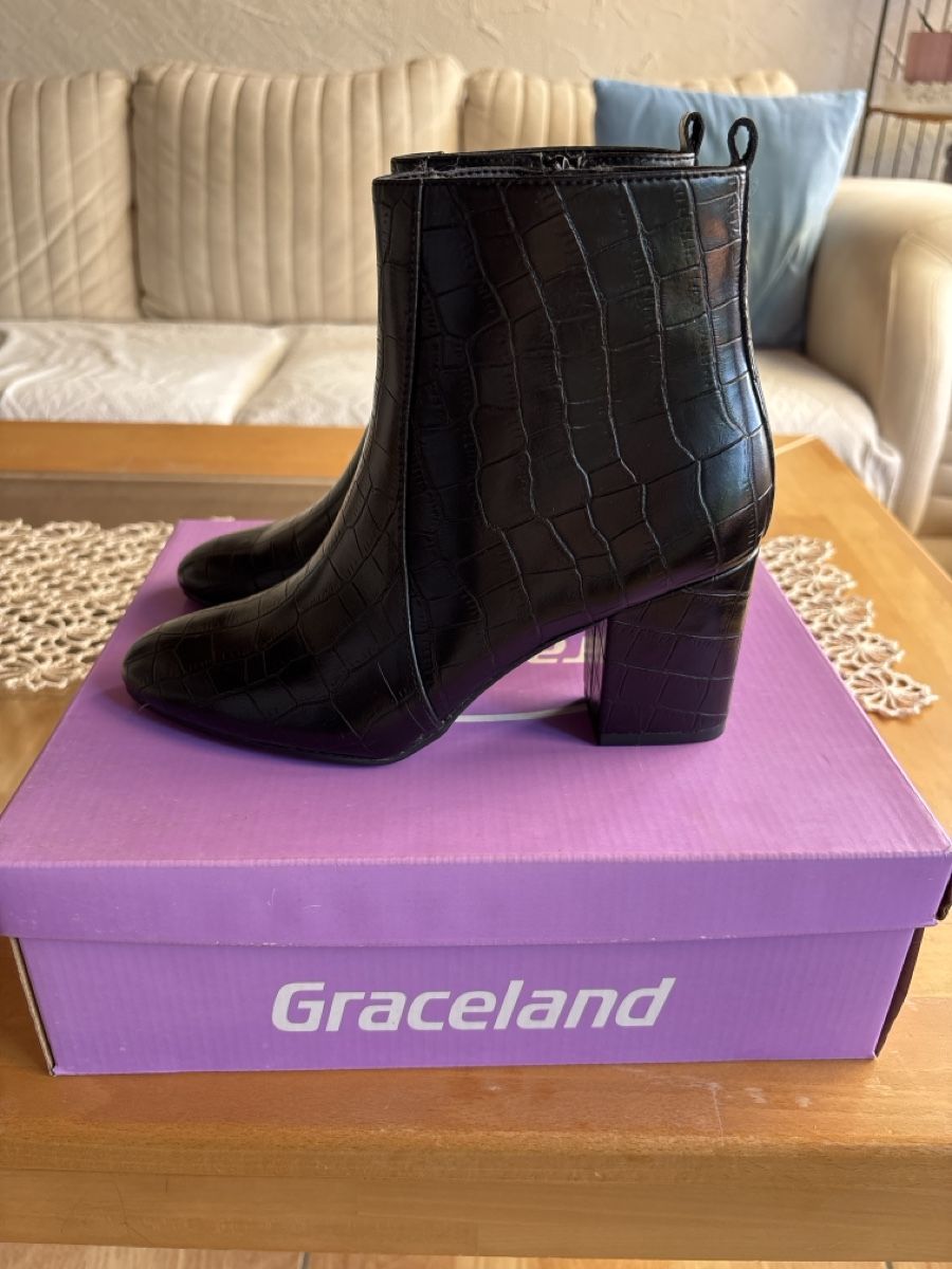 Graceland Scarpe da donna: Boots Graceland black croc effect size 38 new – Nuovo (secondo la descrizione) da Höri venduto da mem_m5x6
