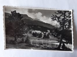Ansichtskarte Montana Lac Moubra schwarzweiss gebraucht
