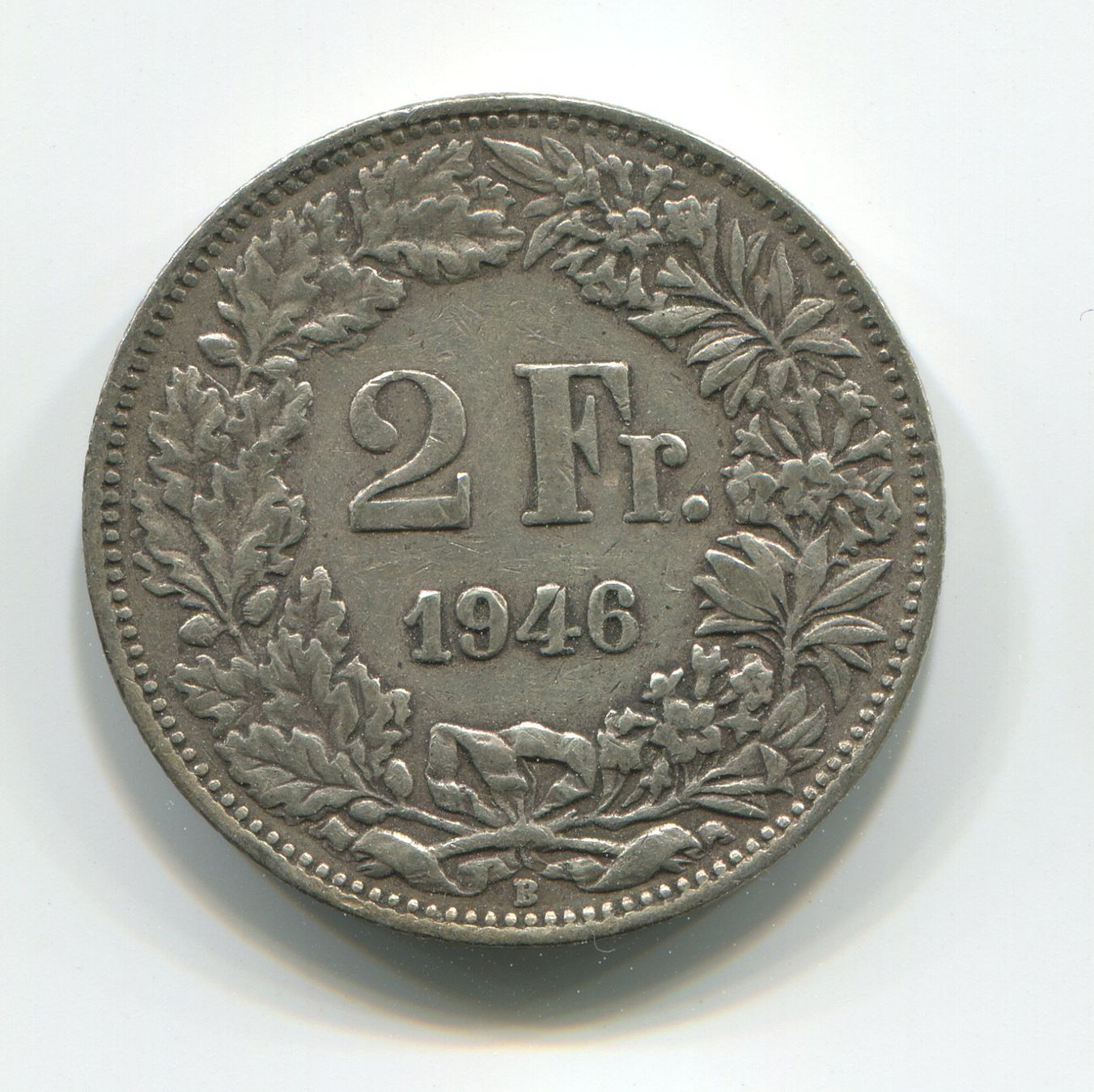 Tutti le monete: 2 Fr. Silbermünze 1946 – Usato da Rebstein venduto da bet_22rg